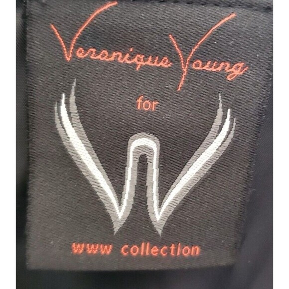 VTG Veronique Young Women's Gold Metallic Dress Pants Red Imprinted Floral Sz 6 - Picture 5 of 7